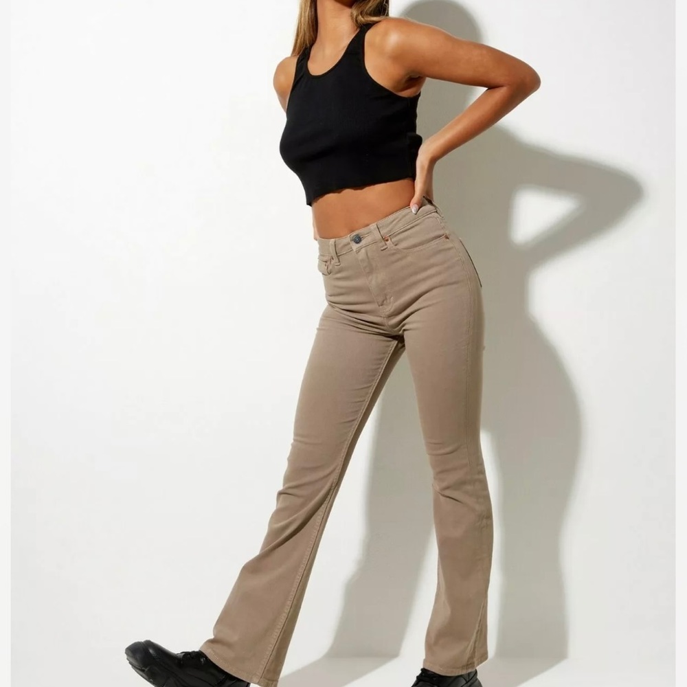 Motel bootleg jeans burnt olive New S 33L